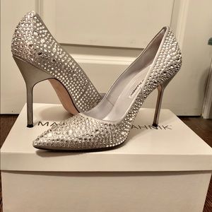 BB Crystal Pump, Silver Manolo Blahnik size 39